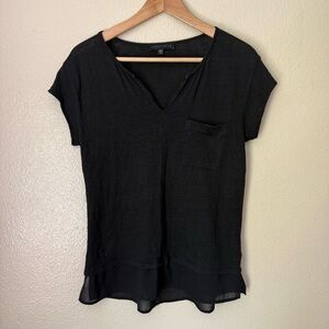 Sanctuary Black Linen Top